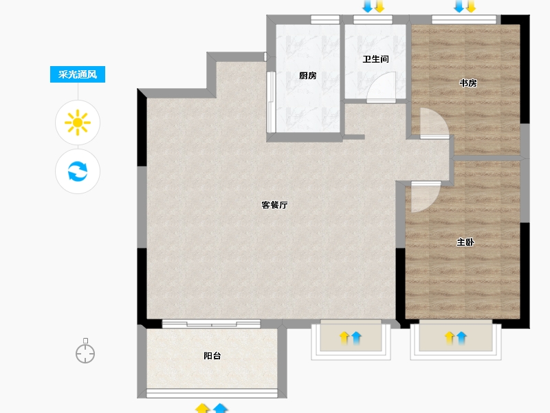 江西省-九江市-九瑞新城-78.30-户型库-采光通风