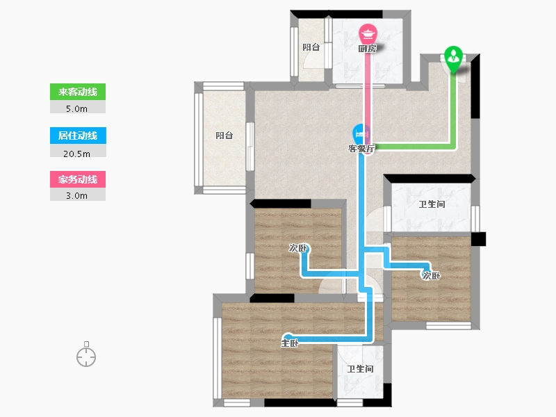 四川省-南充市-金为铂鹭风华-68.00-户型库-动静线