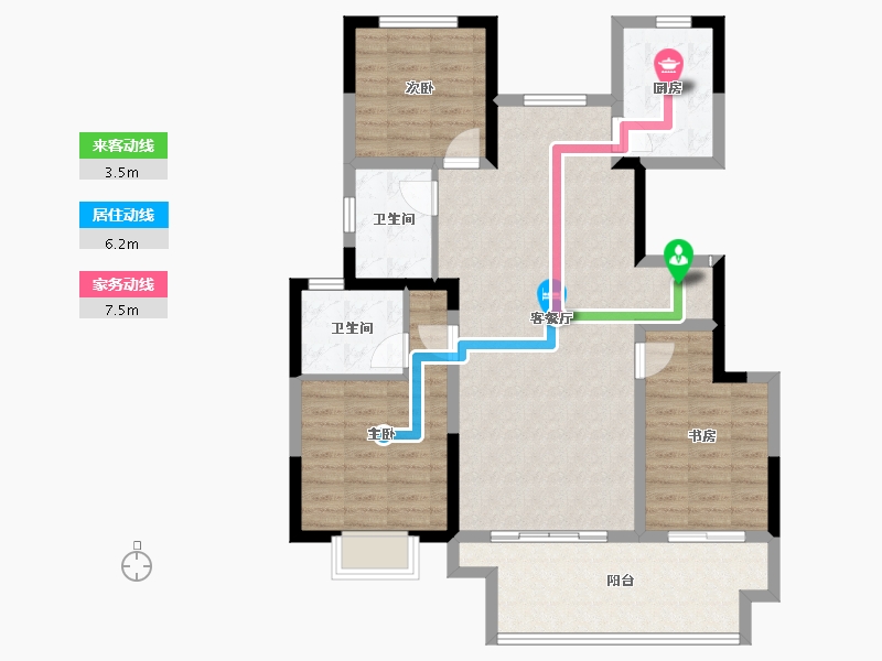 河南省-商丘市-润泓·壹号城邦-100.01-户型库-动静线