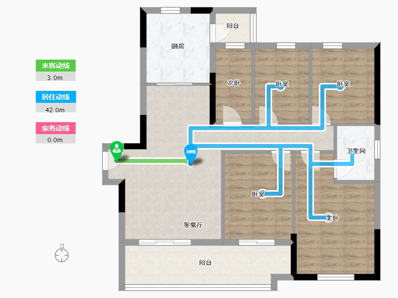 广西壮族自治区-桂林市-花语倾城-124.00-户型库-动静线