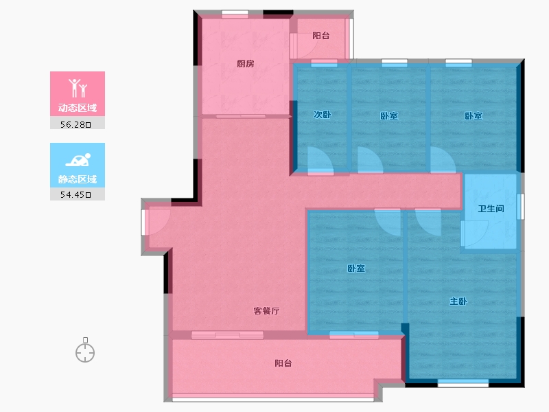 广西壮族自治区-桂林市-花语倾城-124.00-户型库-动静分区