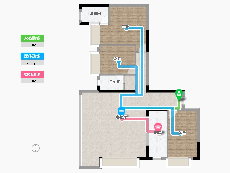 江西省-九江市-碧桂园·江屿城-108.87-户型库-动静线