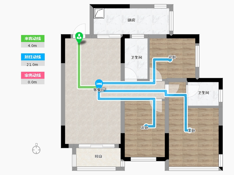 四川省-达州市-现代学府-76.72-户型库-动静线