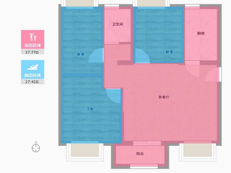 广东省-深圳市-安居回龙雅苑-63.00-户型库-动静分区