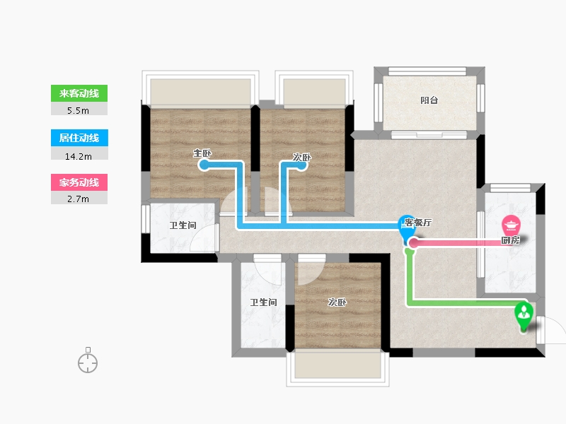 四川省-达州市-恒胜·江与城-61.37-户型库-动静线