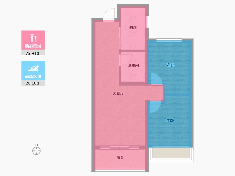 山西省-晋中市-新富嘉苑二期-52.83-户型库-动静分区