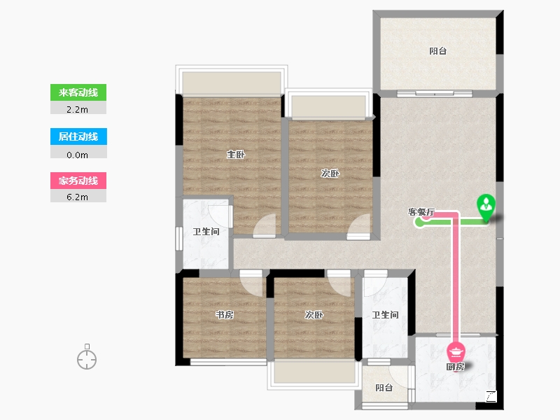 贵州省-遵义市-顺成国宾壹号-102.22-户型库-动静线