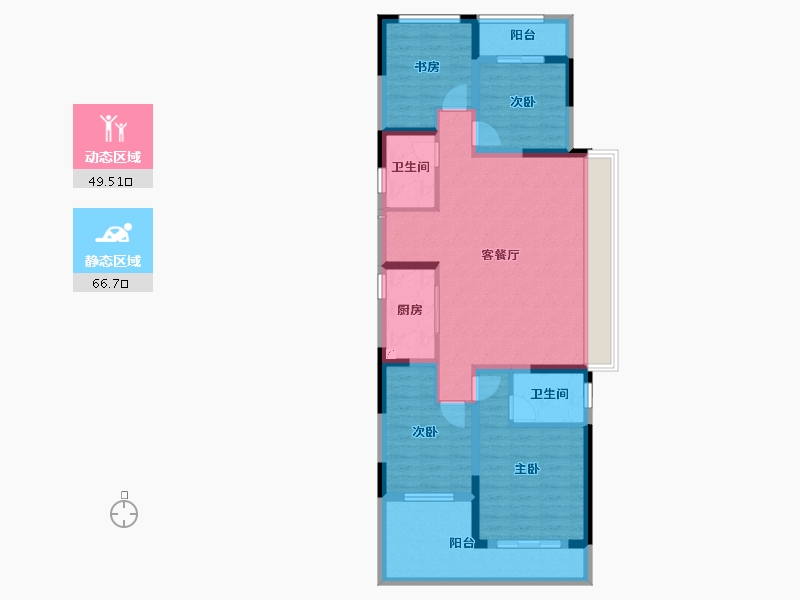 贵州省-遵义市-顺成国宾壹号-103.14-户型库-动静分区