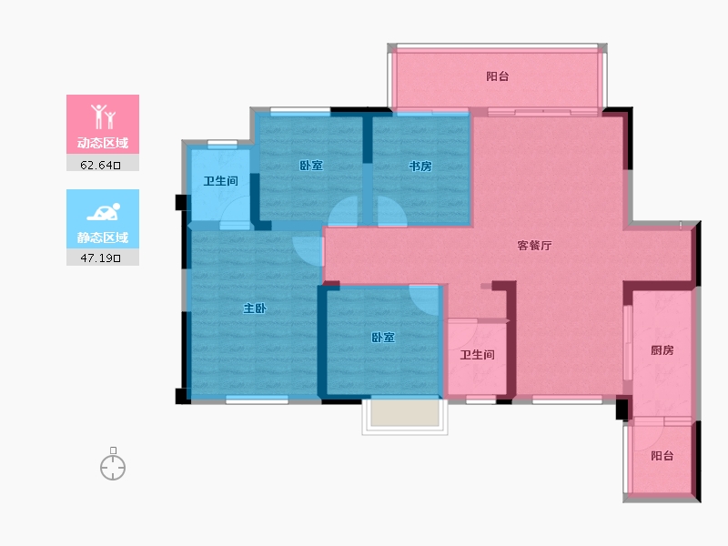 四川省-成都市-凤凰1号栖云湖-98.02-户型库-动静分区