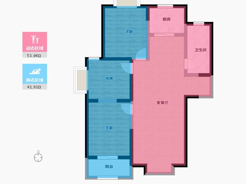 河北省-保定市-乾城华府-85.12-户型库-动静分区