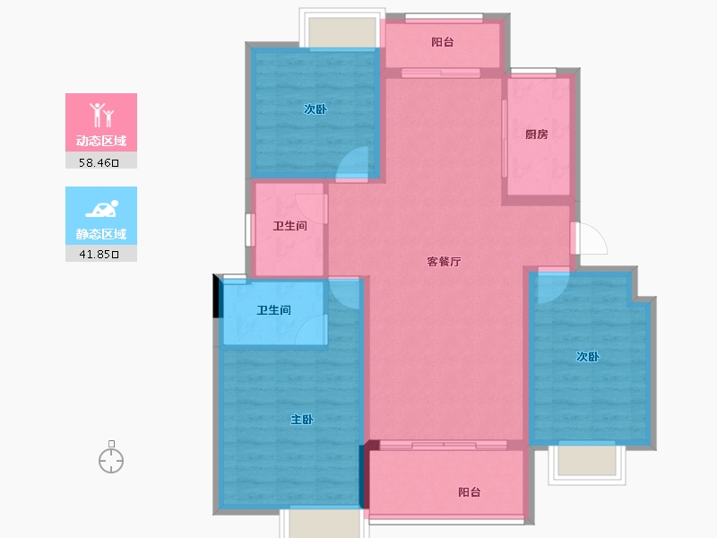 江西省-九江市-九瑞新城-89.84-户型库-动静分区