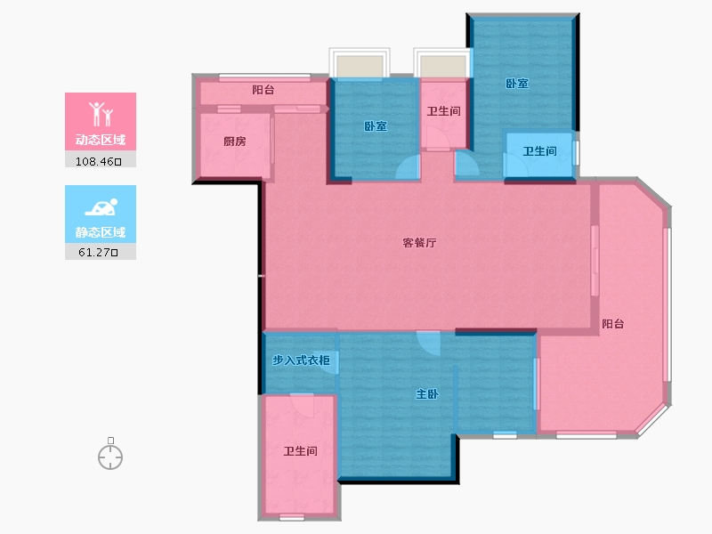 广东省-江门市-裕邦新外滩-154.13-户型库-动静分区