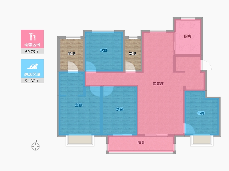 浙江省-湖州市-海伦堡海伦湾-112.75-户型库-动静分区