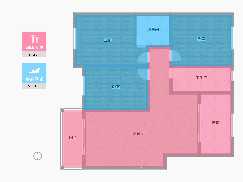 河南省-商丘市-信德长寿一号-111.01-户型库-动静分区