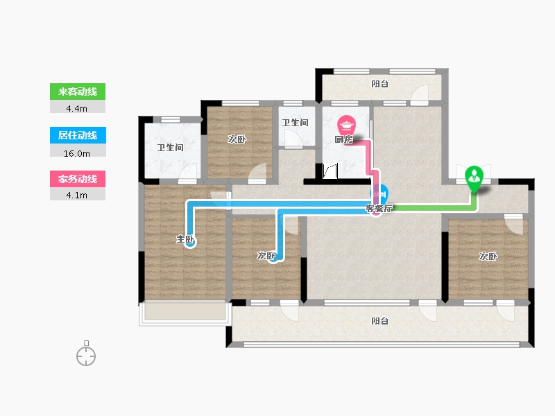 山东省-济宁市-青特星城-133.61-户型库-动静线