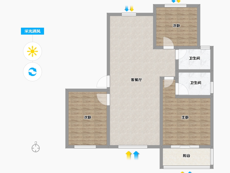 河北省-保定市-华中尚书苑-103.00-户型库-采光通风