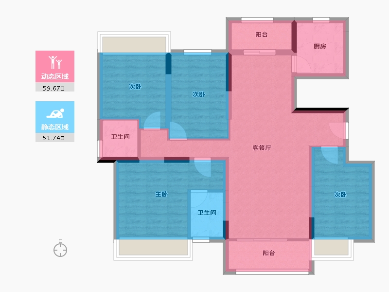 广西壮族自治区-柳州市-海雅柳江湾-98.67-户型库-动静分区