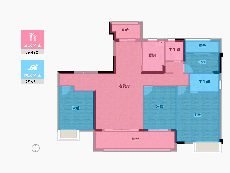 安徽省-滁州市-荣誉璟宸-114.27-户型库-动静分区