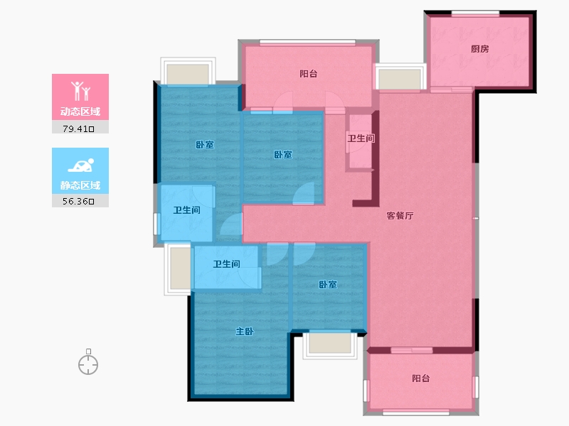 广东省-江门市-裕邦新外滩-122.10-户型库-动静分区