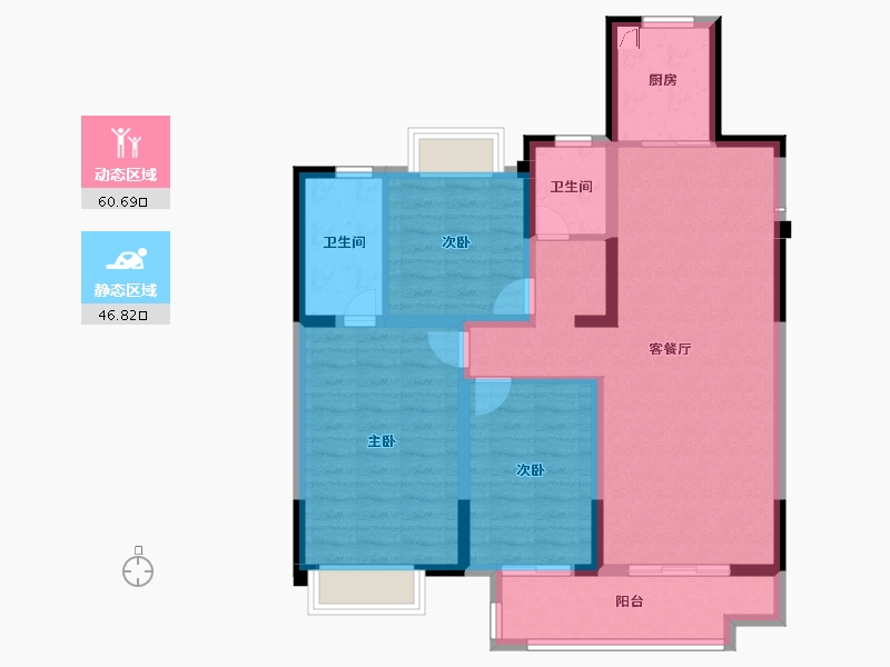 安徽省-滁州市-鸿博书苑-96.01-户型库-动静分区