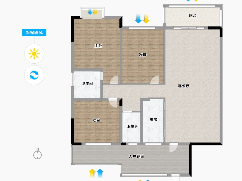 广西壮族自治区-桂林市-鑫磊漓江湾-172.78-户型库-采光通风