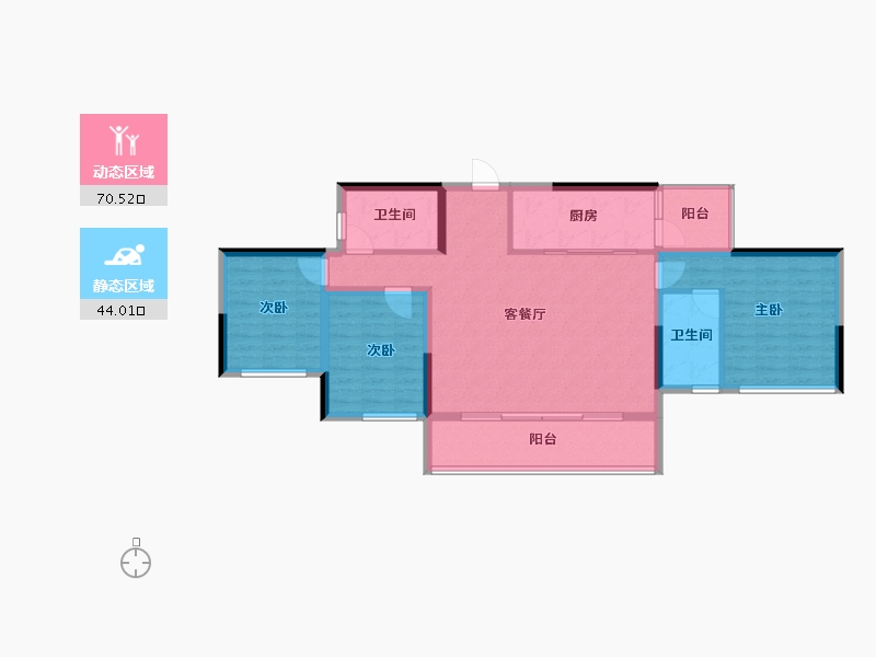 四川省-成都市-中国铁建西派金沙-103.20-户型库-动静分区