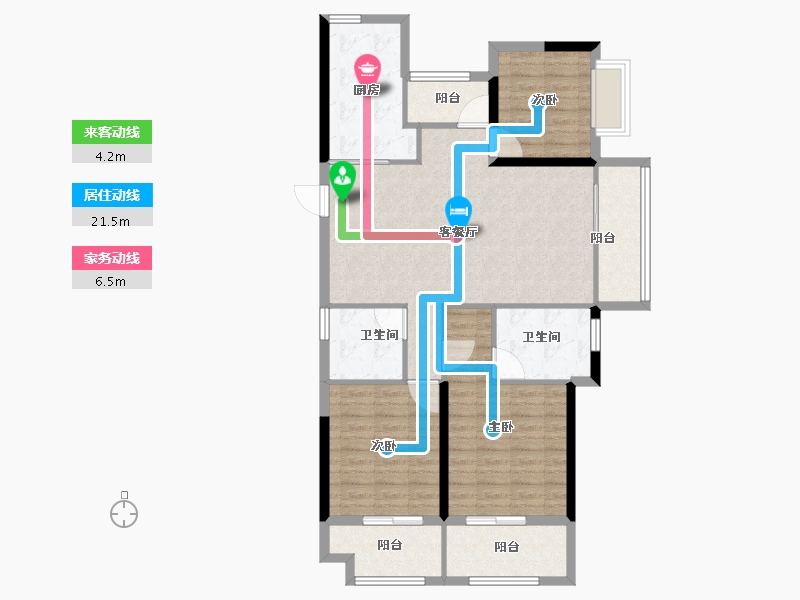 浙江省-湖州市-中建投悦湖名城-105.60-户型库-动静线