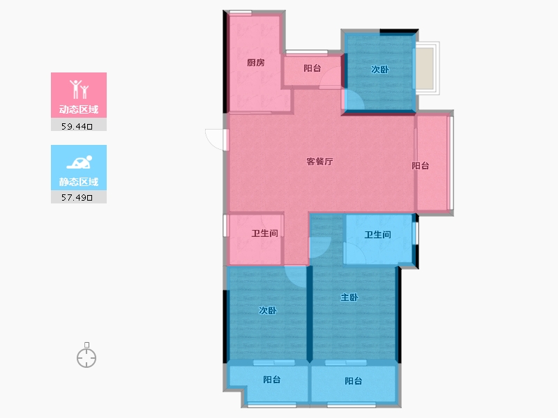 浙江省-湖州市-中建投悦湖名城-105.60-户型库-动静分区