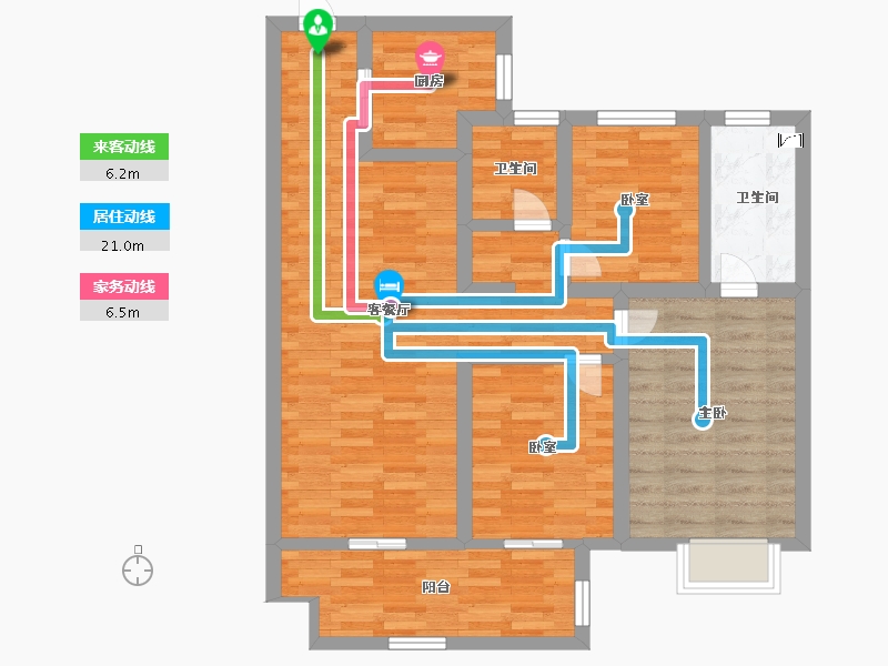 江苏省-镇江市-融创云阳·华南映-87.20-户型库-动静线