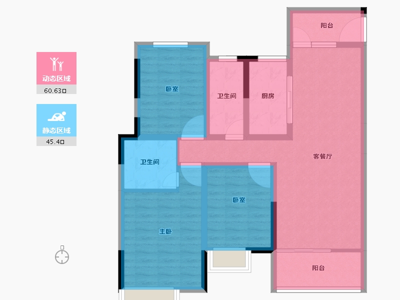 浙江省-湖州市-诚悦府-94.10-户型库-动静分区