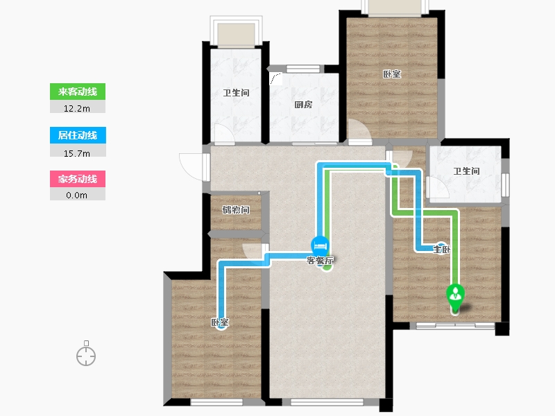 安徽省-滁州市-龙记未来城市森林-96.00-户型库-动静线