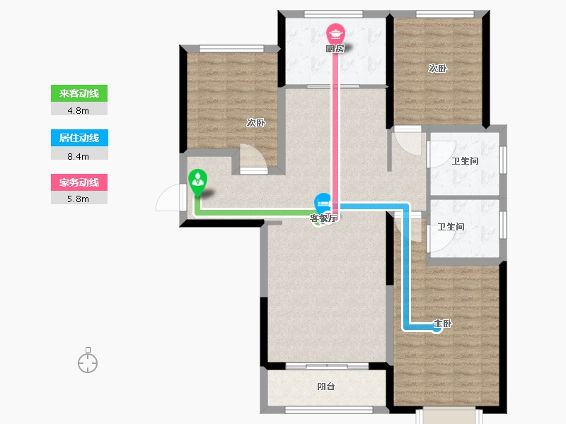 山东省-济宁市-京杭佳苑-110.00-户型库-动静线