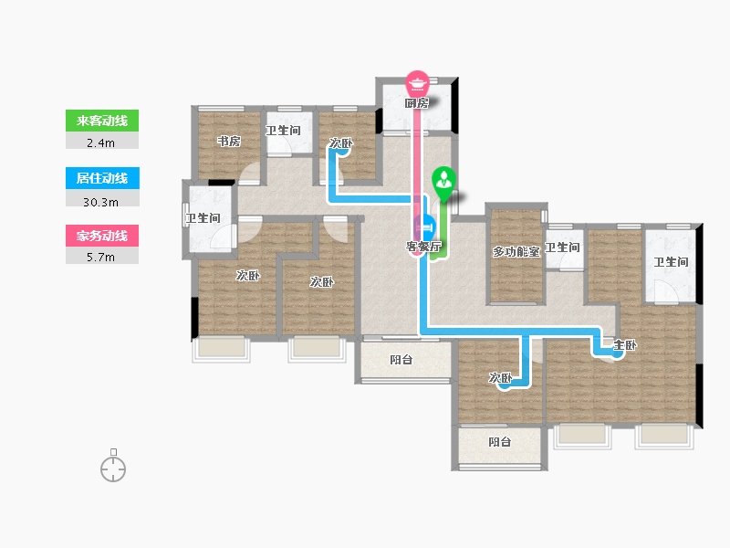 浙江省-湖州市-宝龙世家-176.60-户型库-动静线