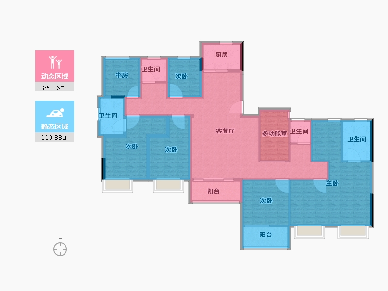 浙江省-湖州市-宝龙世家-176.60-户型库-动静分区