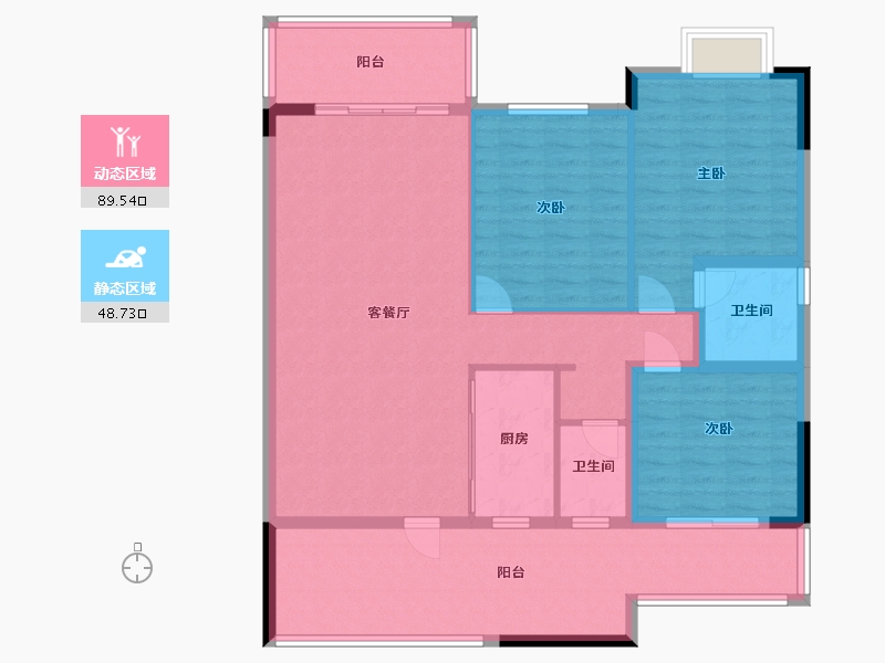 广西壮族自治区-桂林市-鑫磊漓江湾-125.48-户型库-动静分区