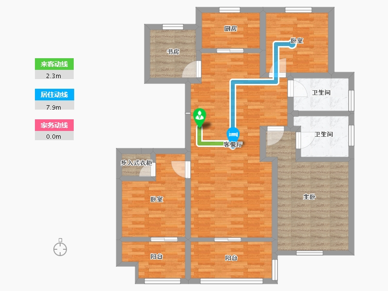 江苏省-镇江市-天怡·瀚园-109.77-户型库-动静线