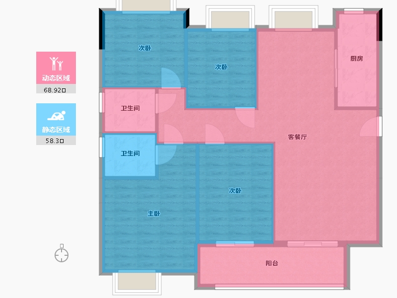 江西省-吉安市-玉华学府-117.00-户型库-动静分区