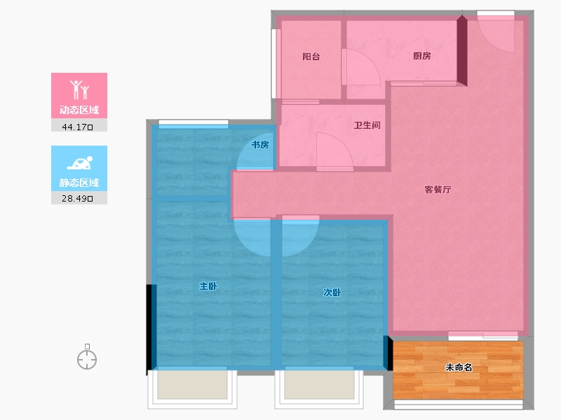 浙江省-湖州市-中建投悦湖名城-70.01-户型库-动静分区