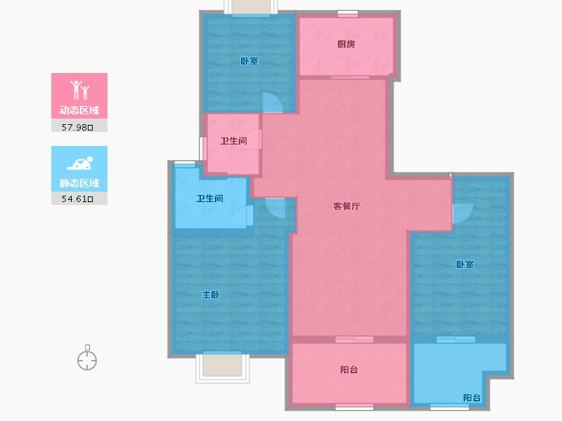 江苏省-镇江市-天怡·天瑞宸-100.80-户型库-动静分区