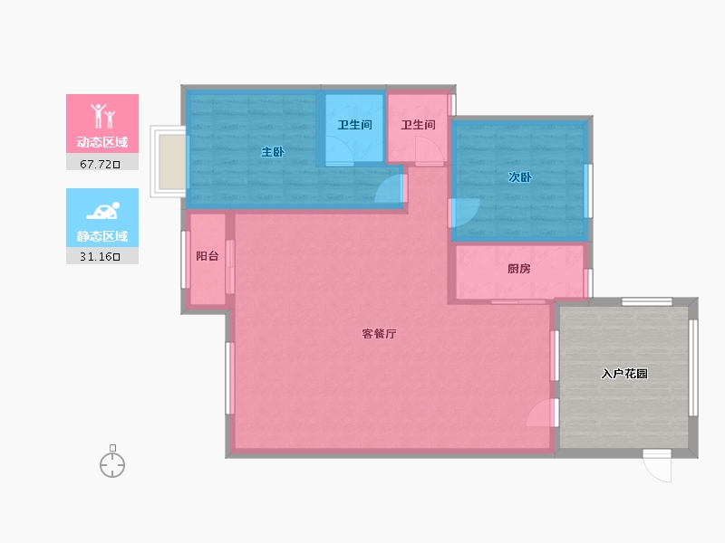 河北省-石家庄市-秀水名邸-116.00-户型库-动静分区