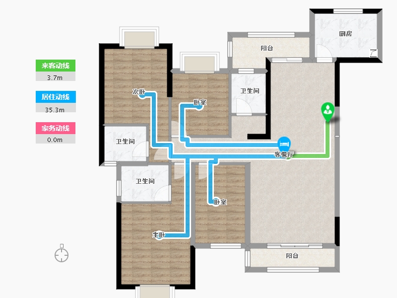 广东省-江门市-裕邦新外滩-120.83-户型库-动静线