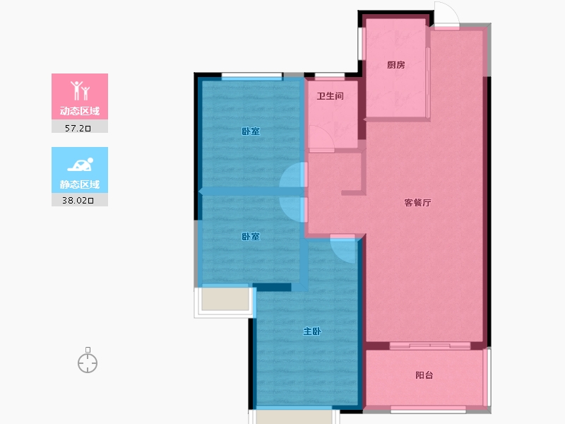 河南省-新乡市-高晟福润城-85.12-户型库-动静分区