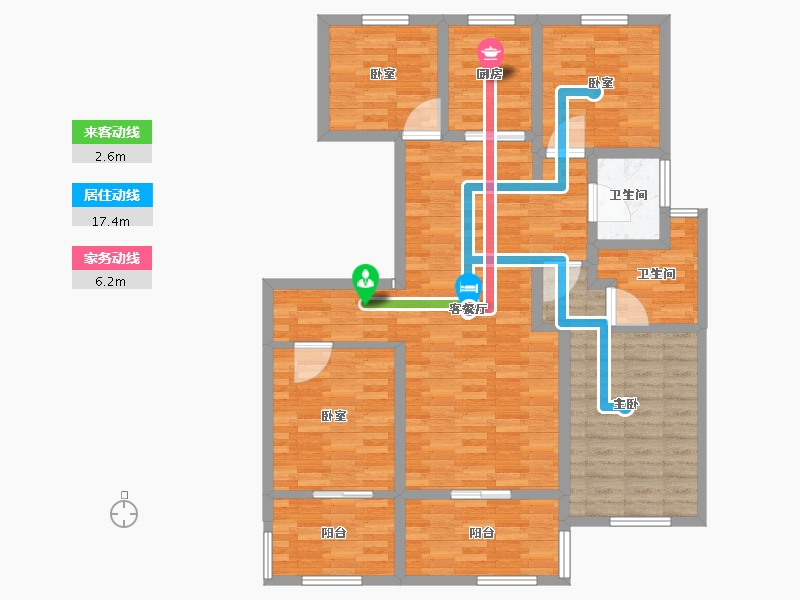 江苏省-镇江市-天怡·瀚园-109.60-户型库-动静线