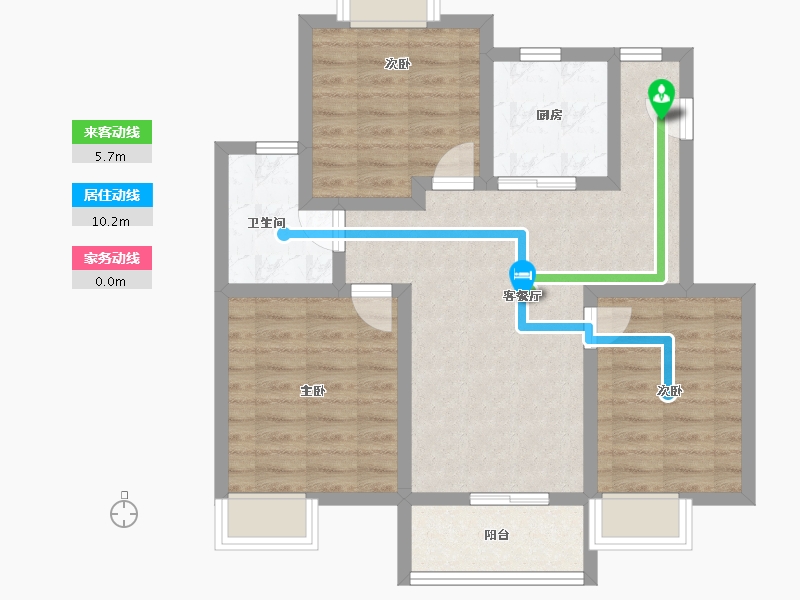 浙江省-湖州市-新都泰和府-72.81-户型库-动静线