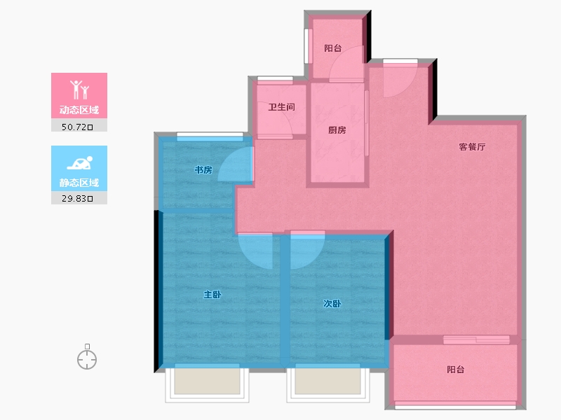 浙江省-湖州市-中建投悦湖名城-72.01-户型库-动静分区