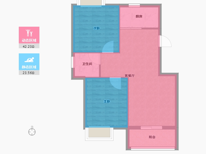 浙江省-湖州市-新都泰和府-59.60-户型库-动静分区