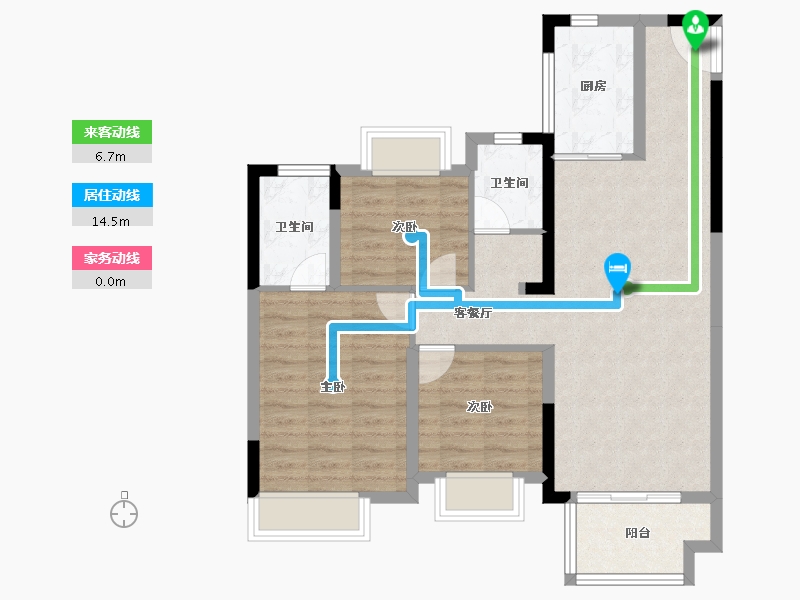 四川省-成都市-华侨城粼港樾府-80.90-户型库-动静线