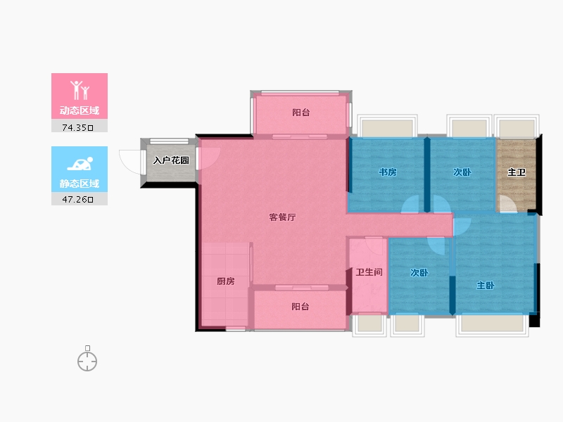 广东省-云浮市-​尚东世纪-120.39-户型库-动静分区