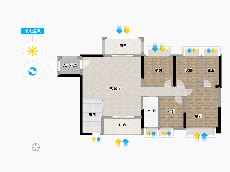 广东省-云浮市-​尚东世纪-120.39-户型库-采光通风