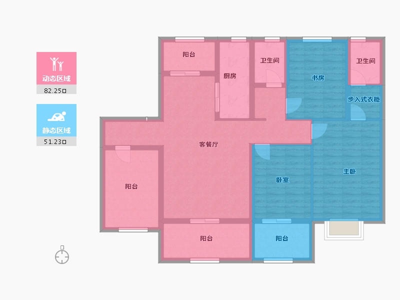 江苏省-镇江市-天怡·天瑞宸-119.21-户型库-动静分区